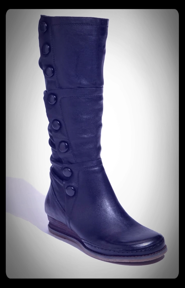 Miz Mooz Paz Black Leather Boot sz 7